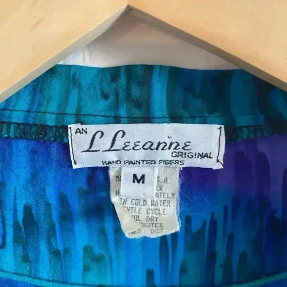 L Leeanne Vintage Hand Painted Fibers Skirt Set Size Medium - Picture 3 of 12